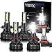 For (2010-2014) LED Headlights Bulbs Conversion Kit HB3 High Beam + H7 Low Beam +H11 led Fog Light Bulbs 6500K Clearly Night Driving Vision Fast Installation, Pack of 6, Headlight Bulbs