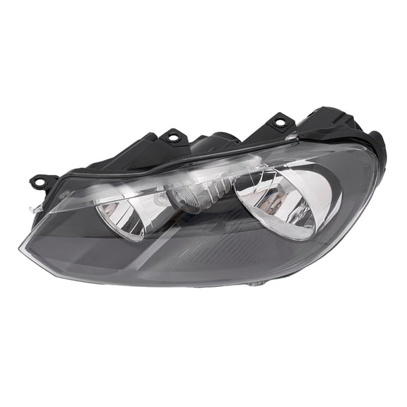 2010-2014 VW Golf/GTI/Jetta Sportwagen Halogen Headlight Assembly, Left, OEM 5K0941005C, Clear Lens, Halogen Turn Signal Included