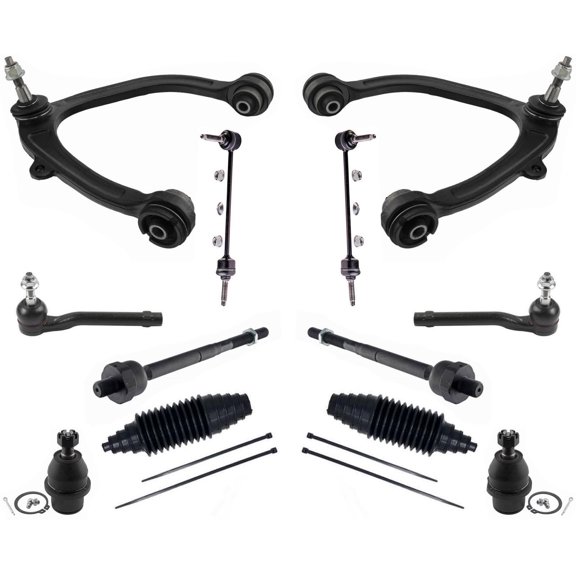 2010-2014 for F-150 Front Upper Control Arms, Lower Ball Joints, Sway Bar & Tie Rods Kit - Bolt-On Installation, 100% Accuracy