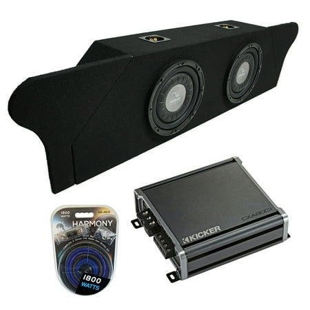 2010-2015 Chevy Camaro Coupe Trunk Harmony F104 Dual 10" Sub Box & CXA800.1 Amp