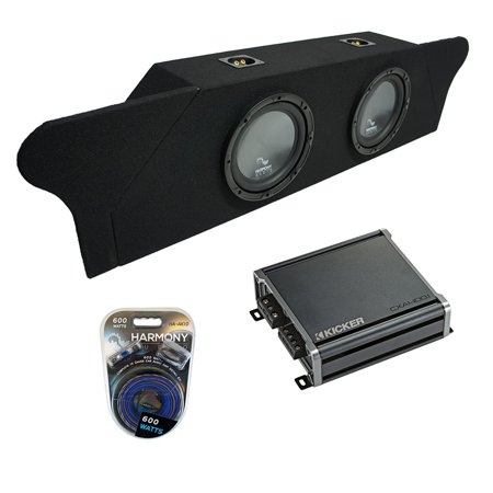 2010-2015 Chevy Camaro Coupe Trunk Harmony R104 Dual 10" Sub Box & CXA400.1 Amp