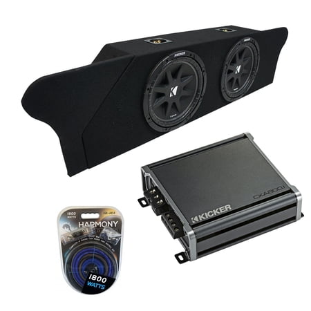 2010-2015 Chevy Camaro Coupe Trunk Kicker Comp C10 Dual 10 Sub Box & CXA8001 Amp