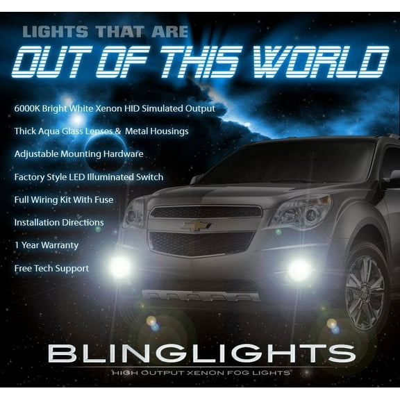 2010-2015 Chevy Equinox Aftermarket Fog Lamps Driving Lights ls 1lt 2lt ltz Chevrolet