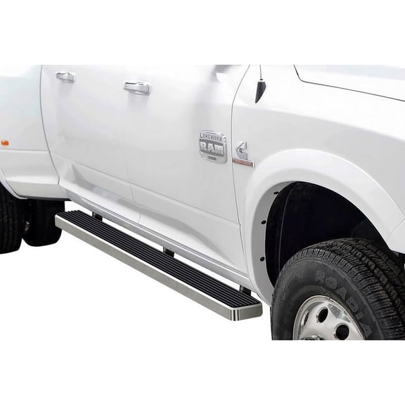 2010-2019 Dodge RAM 2500/3500 Mega Cab Hairline Finish 5 Inch Door to Door Side Bar Side Step Running Board