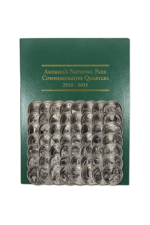 2010-2021 National Park Quarter 56 Coin Set Uncirculated with Folder