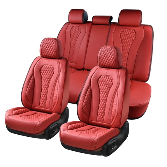 2010-2022 Car Seat Cover for Lexus RX450h, Red Car Seat Covers, Waterproof Leather, Full Set of 5 Seats, Wear Resistance, Non-slip, Beautify Interior, Beautify the Interior of Old Cars