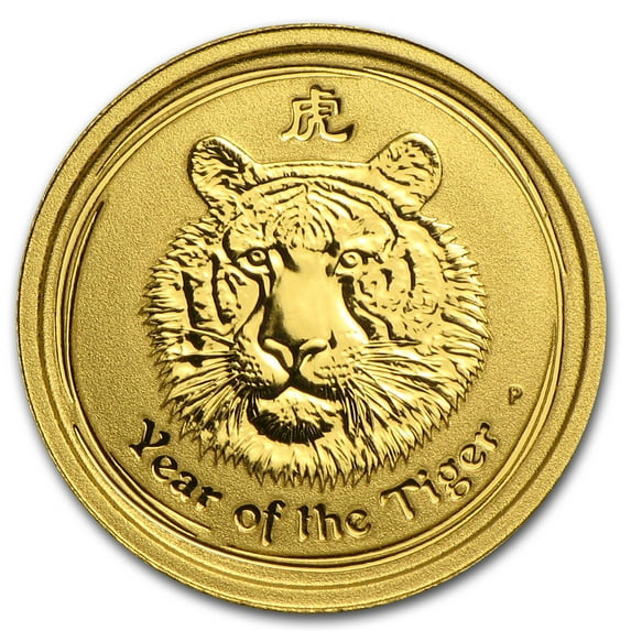 2010 Australia 1/20 oz Gold Lunar Tiger BU (Series II)