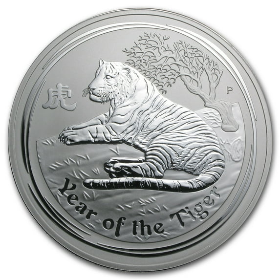 2010 Australia 1 kilo Silver Year of the Tiger BU (Series II)