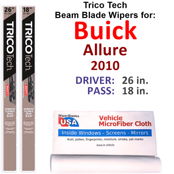 2010 Buick Allure Beam Blade Wipers (Set of 2)