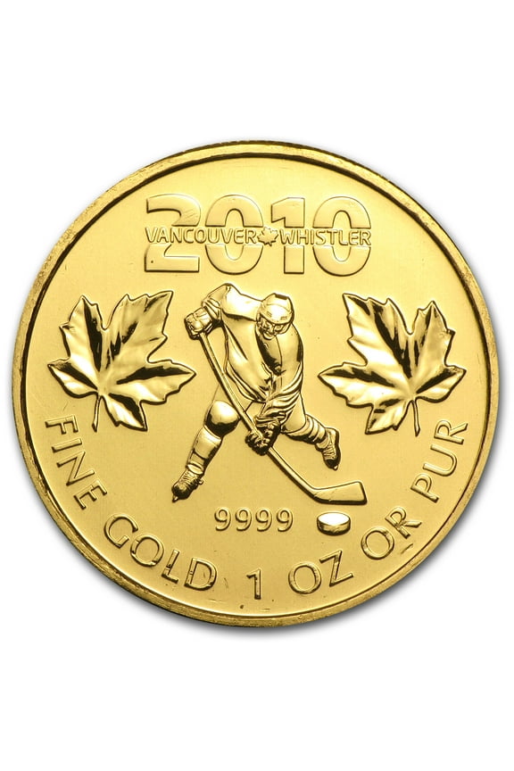 2010 Canada 1 oz Gold Maple Leaf BU (Vancouver Olympics)