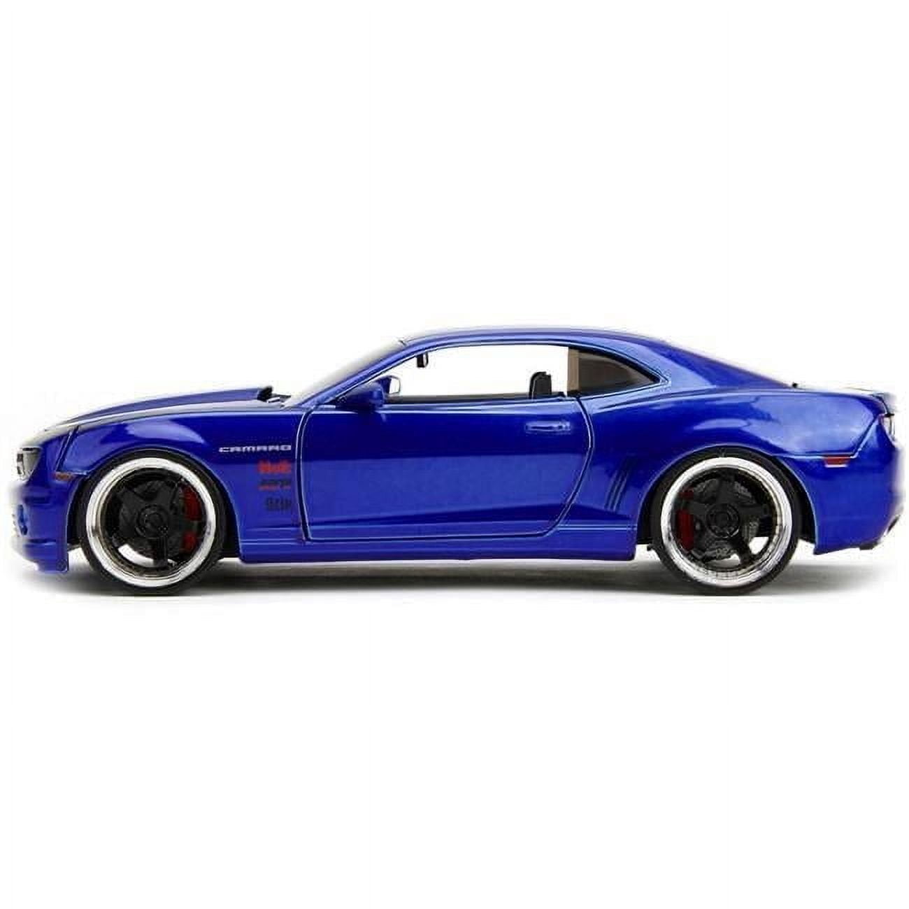 2010 Chevrolet Camaro Candy Blue with Black Hood Bigtime Muscle