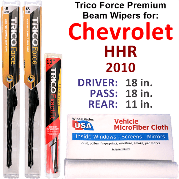2010 Chevrolet HHR Performance Beam Wipers (Set of 3) w/Rear Wiper