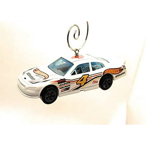 2010 Chevy Impala Race Car #4 Christmas Ornament 1:64 White