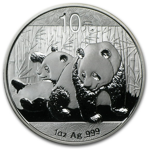 2010 China 1 oz Silver Panda BU (In Capsule)