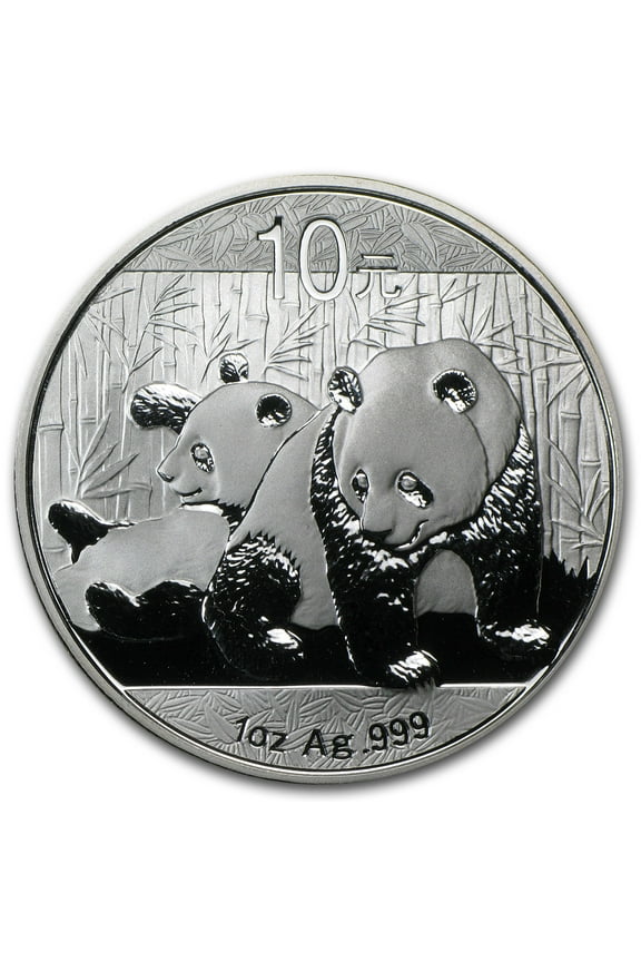 2010 China 1 oz Silver Panda BU (In Capsule)