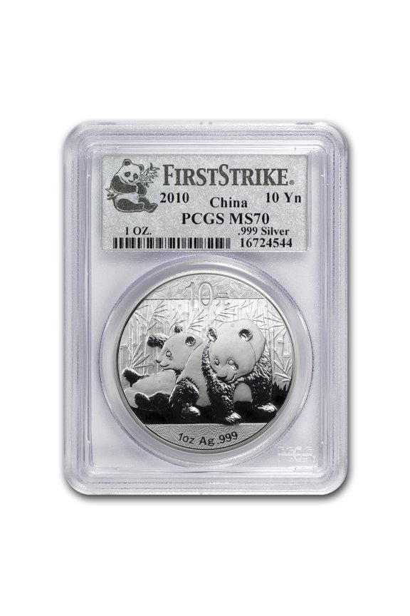 2010 China 1 oz Silver Panda MS-70 PCGS (FirstStrike)