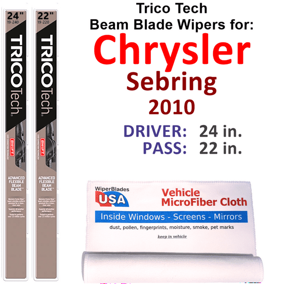 2010 Chrysler Sebring Beam Blade Wipers (Set of 2)
