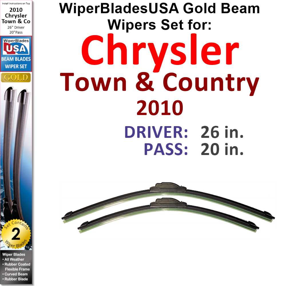 2010 Chrysler Town & Country Beam Wiper Blades Wipers WBUSA (Set of 2