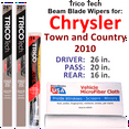 thumbnail image 1 of 2010 Chrysler Town and Country Beam Blade Wipers (Set of 3) w/Rear Wiper, 1 of 3