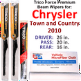 thumbnail image 1 of 2010 Chrysler Town and Country Performance Beam Wipers (Set of 3) w/Rear Wiper, 1 of 3