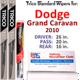 thumbnail image 1 of 2010 Dodge Grand Caravan Wiper Blades (Set of 3) w/Rear Wiper, 1 of 3