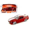 thumbnail image 1 of 2010 Ford Mustang GT Red Metallic with White Stripes "Bigtime Muscle" Series 1/24 Diecast Model Car by Jada, 1 of 5