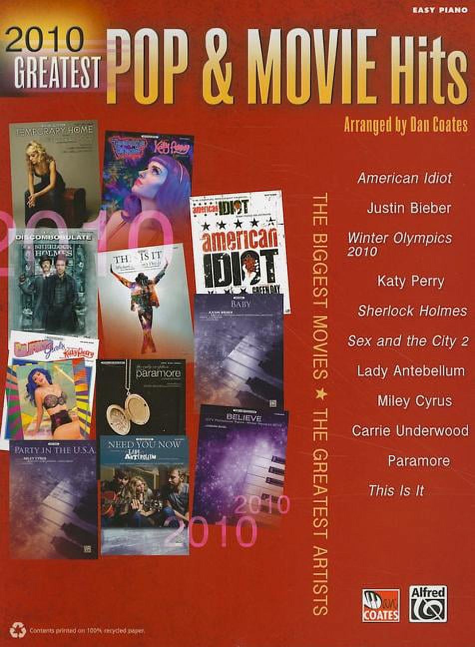 2010 Greatest Pop  Movie Hits: The Biggest Movies * The Greatest Artists (Easy Piano) - image 1 of 1
