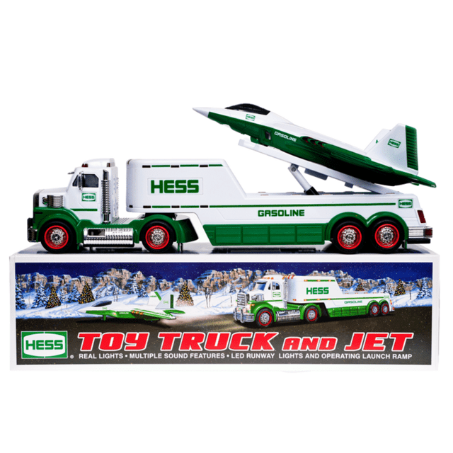 HESS トレーラーとロケット Hess 2010 Toy Truck and Jet with Semi-Trailer Flatbed Loading