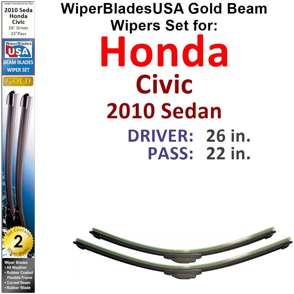 2010 Honda Civic Wiper Blade Size