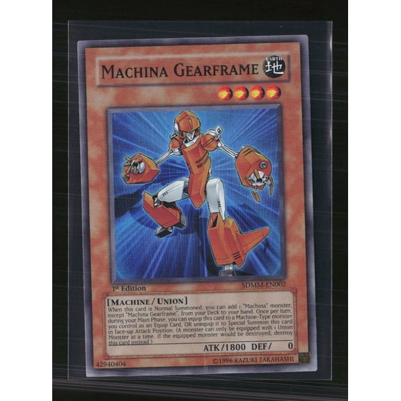 2010 Konami Yu-Gi-Oh! Machina Mayhem Structure Deck Machina Gearframe SDMM-EN002 1st Edition