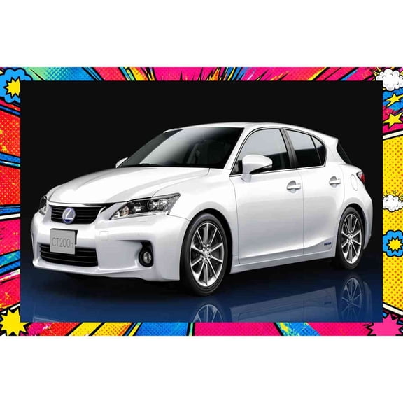 2010 Lexus CT Hybrid JP - Pop Art Edition | 20x30 Inch Laminated Poster | Vibrant Colors & Stunning Detail Wall Art