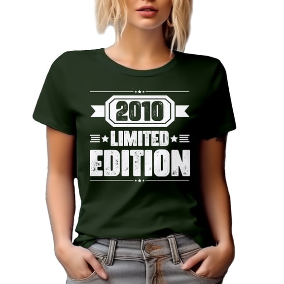 2010 Limited Edition - Birth Year or Birthday, Military Green T-Shirt, Medium
