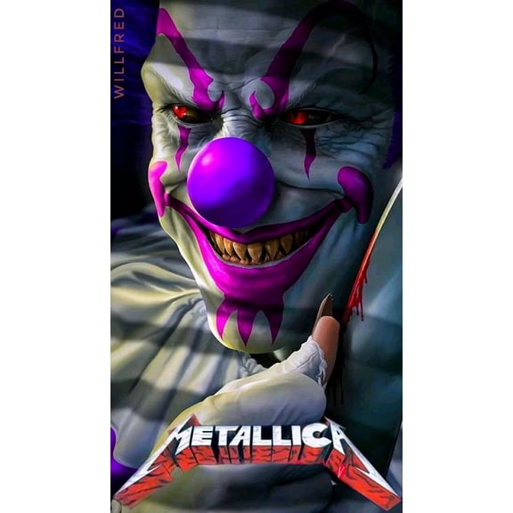 2010 METALLICA Promo Poster Wall Art print 9x17in Killer Klown Clown 11 x 17 Inch Poster