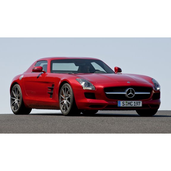2010 Mercedes Benz SLS AMG Style A - 12x18 Inch Laminated Poster - Stunning Detail and Bold Colors