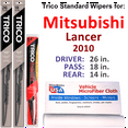 thumbnail image 1 of 2010 Mitsubishi Lancer Wiper Blades (Set of 3) w/Rear Wiper, 1 of 3