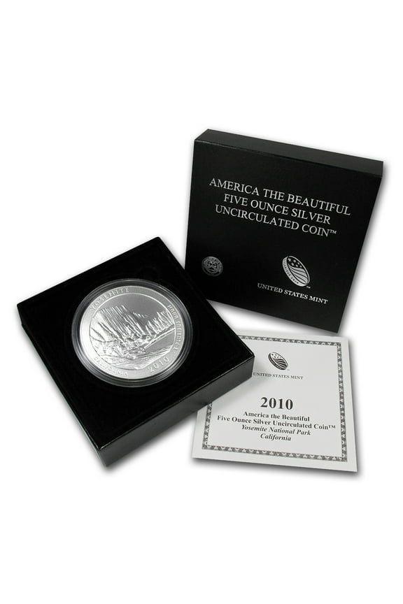 2010-P 5 oz Silver ATB Yosemite (w/Box & COA)