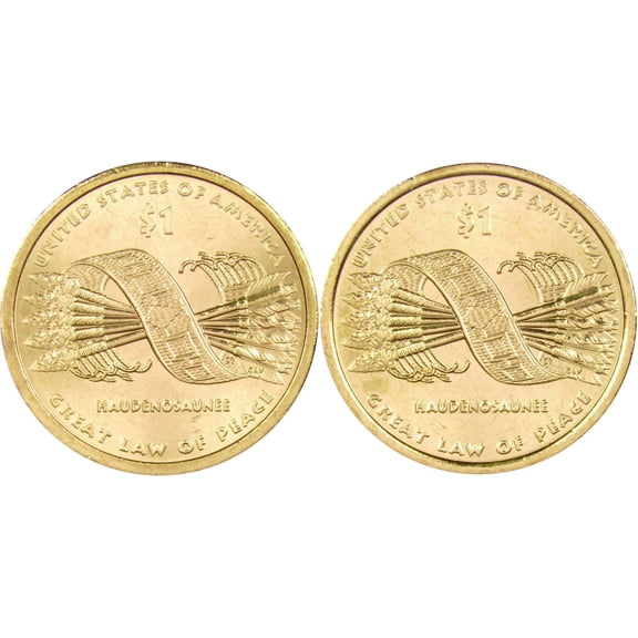 2010 P&D Great Law Native American Dollar 2 Coin Set BU Uncirculated $1