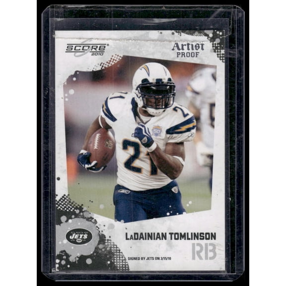 2010 Panini Score Artist Proof LaDainian Tomlinson New York Jets #14 /32 Football Card