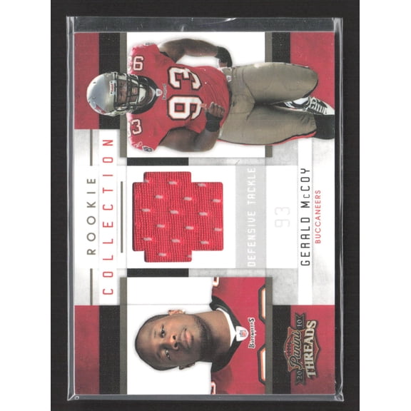 2010 Panini Threads Rookie Collection Gerald McCoy Tampa Bay Buccaneers #15 Jersey Patch Football Card