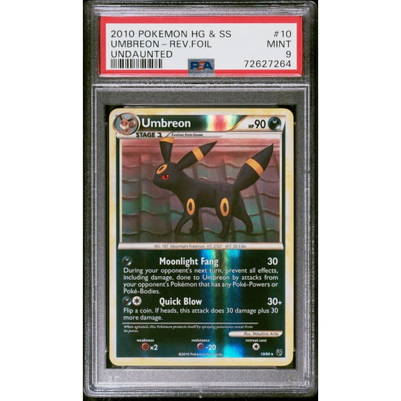 2010 Pokemon Heartgold & Soulsilver Undaunted Umbreon-Rev. Foil PSA 9 #10
