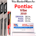 thumbnail image 1 of 2010 Pontiac Vibe Wiper Blades (Set of 3) w/Rear Wiper, 1 of 3