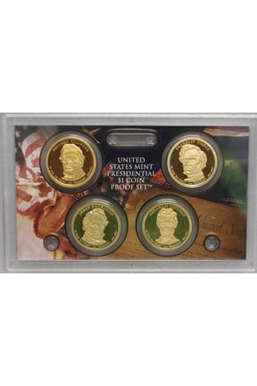 2010 Presidential Dollar Proof Set - 4-Coin Clear Case Set (No Box or COA)