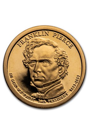 2010-S Franklin Pierce 20-Coin Presidential Dollar Roll PR
