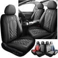 thumbnail image 1 of 2010 for Subaru Forester Car Seat Cover, Black Car Seat Covers, Perforated Breathable Leather 360° Full Wrapped Set Airbag Compatible Beautify Car Interior, Upgrade the Car's Interior, 1 of 9