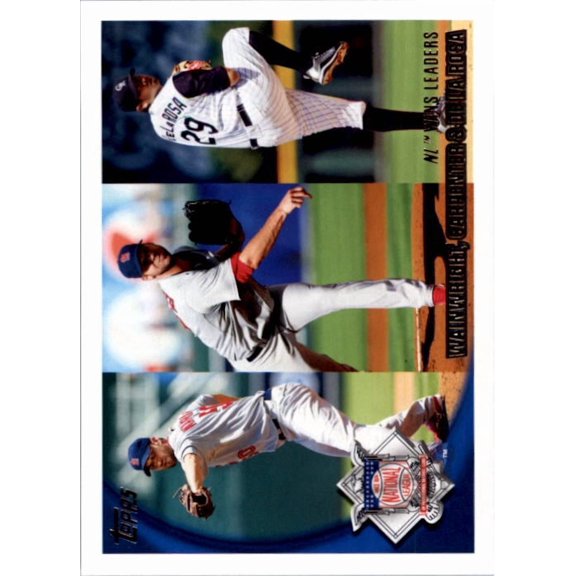 2010 Topps #73 Adam Wainwright Chris Carpenter Jorge De La Rosa MLB Baseball Trading Card