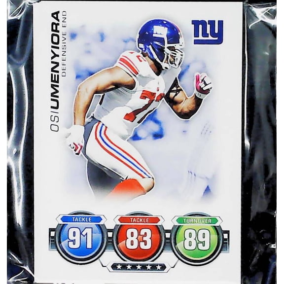 2010 Topps Attax FB New York Giants Team Set 8 Cards