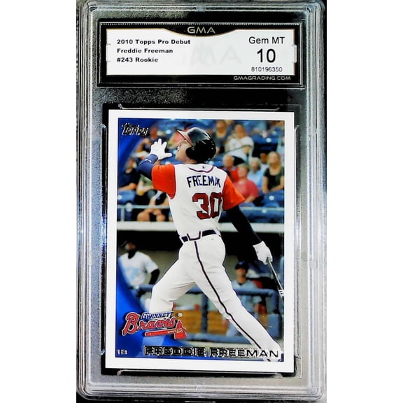 2010 Topps Pro Debut Baseball #243 Freddie Freeman Gwinnett Braves GMA 10 GEM MINT