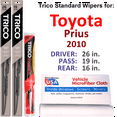 thumbnail image 1 of 2010 Toyota Prius Wiper Blades (Set of 3) w/Rear Wiper, 1 of 3