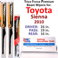 thumbnail image 1 of 2010 Toyota Sienna Performance Beam Wipers (Set of 3) w/Rear Wiper, 1 of 3