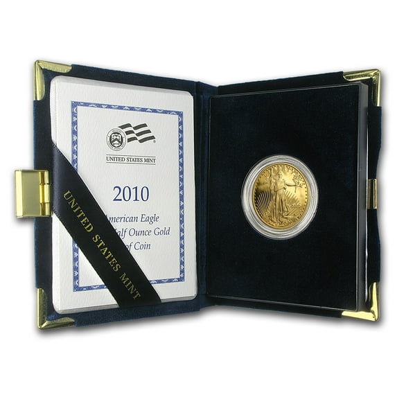 2010-W 1/2 oz Proof American Gold Eagle (w/Box & COA)